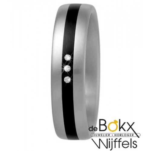 Ring Xeto Staal & diamant - 50848 Ring Xeto Staal & diamant - 50848