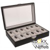 horloge box 12st kunstleer met venster - 54633 horloge box 12st kunstleer met venster - 54633