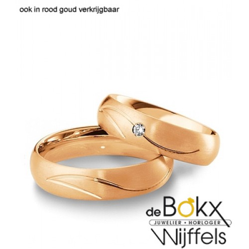 Breuning trouwringen geel goud 8 karaat met diamant - 56620 Breuning trouwringen geel goud 8 karaat met diamant - 56620