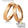 Fantastische Breuning geel gouden trouwringen met diamant - 55412 Fantastische Breuning geel gouden trouwringen met diamant - 55412