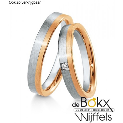 diamanten trouwringen roze goud - 56918 diamanten trouwringen roze goud - 56918