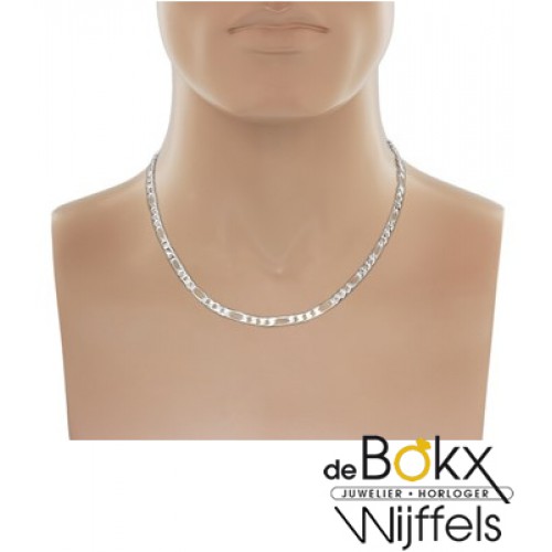 50cm ketting met figaro schakel in zilver - 54473 50cm ketting met figaro schakel in zilver - 54473
