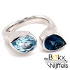 Blauwe topaas ring van Bastian inverun in maat 56 - 54360 Blauwe topaas ring van Bastian inverun in maat 56 - 54360