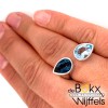 Blauwe topaas ring van Bastian inverun in maat 56 - 54360