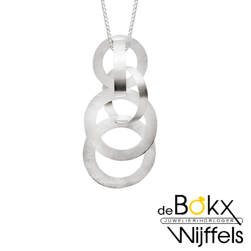 Speelse cirkel hanger van bastian inverun in zilver - 54340 Speelse cirkel hanger van bastian inverun in zilver - 54340