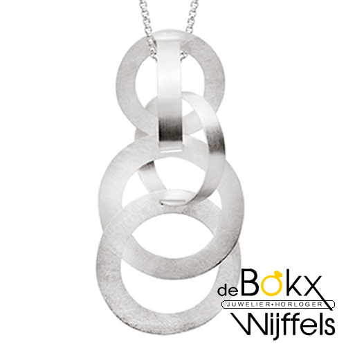 Speelse cirkel hanger van bastian inverun in zilver - 54340 Speelse cirkel hanger van bastian inverun in zilver - 54340