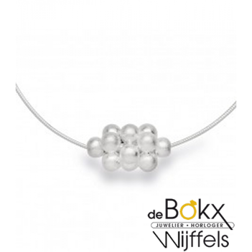 Bolletjes design hanger en collier in zilver van bastian inverun - 54881 Bolletjes design hanger en collier in zilver van bastian inverun - 54881