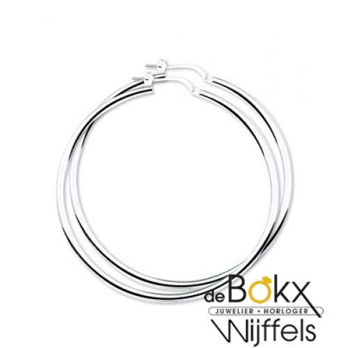 oorbellen zilver (grote ringen) 50mm - 56558 oorbellen zilver (grote ringen) 50mm - 56558