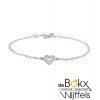 Hartjes bedelarmband zilver met zirkonia - 51172 Hartjes bedelarmband zilver met zirkonia - 51172