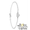 Hartjes bedelarmband zilver met zirkonia - 51172 Hartjes bedelarmband zilver met zirkonia - 51172