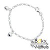 Kinderarmband met hartjes zilver gerhodineerd - 53488 Kinderarmband met hartjes zilver gerhodineerd - 53488