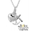 ketting met hanger hartje, kruisje en anker (hoop, geloof en liefde) - 53546 ketting met hanger hartje, kruisje en anker (hoop, geloof en liefde) - 53546