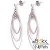 Aparte speelse oorknophangend zilver lang - 53630 Aparte speelse oorknophangend zilver lang - 53630