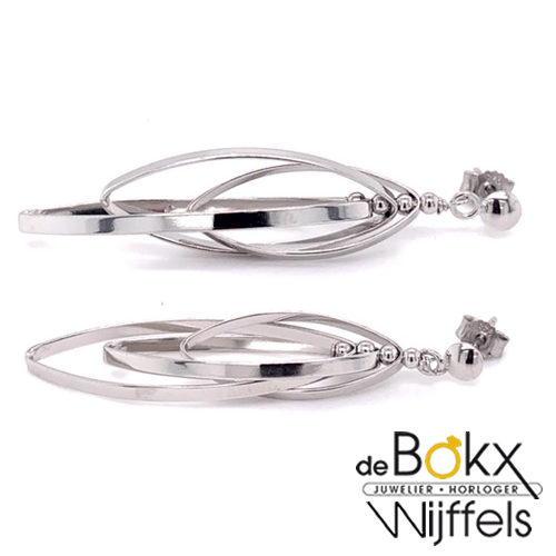 Aparte speelse oorknophangend zilver lang - 53630 Aparte speelse oorknophangend zilver lang - 53630