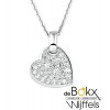 Hartjes ketting met zirkonia in het zilver - 53591 Hartjes ketting met zirkonia in het zilver - 53591