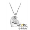 ketting met een speels hartjes hanger met zirkonia zilver gerhodineerd - 53597 ketting met een speels hartjes hanger met zirkonia zilver gerhodineerd - 53597