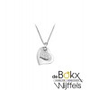 ketting met een speels hartjes hanger met zirkonia zilver gerhodineerd - 53597 ketting met een speels hartjes hanger met zirkonia zilver gerhodineerd - 53597