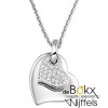 ketting met een speels hartjes hanger met zirkonia zilver gerhodineerd - 53597 ketting met een speels hartjes hanger met zirkonia zilver gerhodineerd - 53597