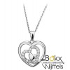 collier met hanger van 3 hartjes 42cm - 53748 collier met hanger van 3 hartjes 42cm - 53748