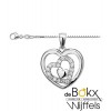 collier met hanger van 3 hartjes 42cm - 53748 collier met hanger van 3 hartjes 42cm - 53748