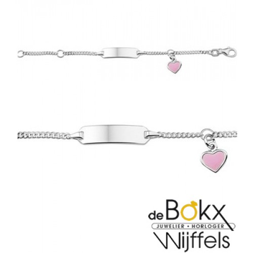 Kinder graveerarmband met hart plaat 5,5mm 11- 13 cm - 54712 Kinder graveerarmband met hart plaat 5,5mm 11- 13 cm - 54712