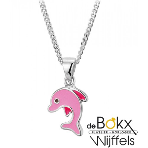 Dolfijn hanger met ketting zilver - 57400 Dolfijn hanger met ketting zilver - 57400