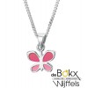 Vlinder hanger met ketting zilver 36 + 4 cm - 57401 Vlinder hanger met ketting zilver 36 + 4 cm - 57401