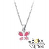 Vlinder hanger met ketting zilver 36 + 4 cm - 57401 Vlinder hanger met ketting zilver 36 + 4 cm - 57401