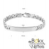 Graveerarmband gourmet 21cm plaat 8mm zilver - 57022 Graveerarmband gourmet 21cm plaat 8mm zilver - 57022