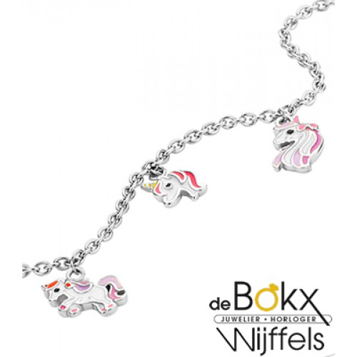 zilveren eenhoorn / unicorn bedelarmband 13 - 16cm - 57124 zilveren eenhoorn / unicorn bedelarmband 13 - 16cm - 57124