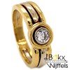 18 karaat gouden ring met zirkonia steen maat 59 - 51452 18 karaat gouden ring met zirkonia steen maat 59 - 51452