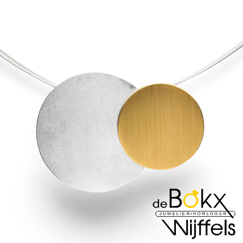Hanger zilver met goud van bastian inverun - 58265 Hanger zilver met goud van bastian inverun - 58265