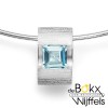 bastian ketting met hanger in zilver en een blauwe topaas 42cm - 54338 bastian ketting met hanger in zilver en een blauwe topaas 42cm - 54338