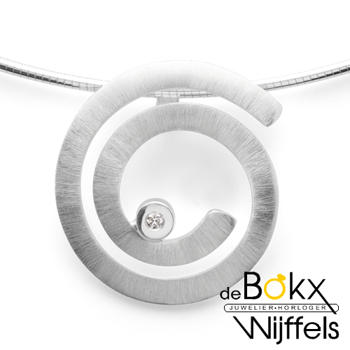 hanger zilver met diamant van bastian inverun - 58263 hanger zilver met diamant van bastian inverun - 58263
