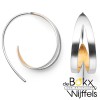 Oorbellen zilver met goud bastian inverun gerhodineerd - 58082 Oorbellen zilver met goud bastian inverun gerhodineerd - 58082