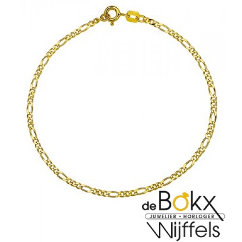 figaro gouden ketting 1.8mm 42cm - 53958 figaro gouden ketting 1.8mm 42cm - 53958