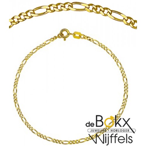 Collier figaro goud 50cm - 54899 Collier figaro goud 50cm - 54899