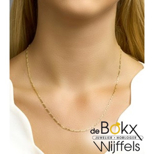 Collier figaro goud 50cm - 54899 Collier figaro goud 50cm - 54899