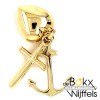 Gouden hanger met geloof hoop en liefde bedels. - 52150 Gouden hanger met geloof hoop en liefde bedels. - 52150