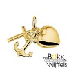 Gouden hanger met geloof hoop en liefde bedels. - 52150 Gouden hanger met geloof hoop en liefde bedels. - 52150