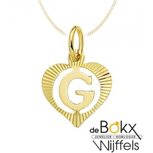 Hartjes hanger goud letter G - 57328 Hartjes hanger goud letter G - 57328