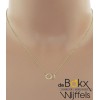 Geelgouden ketting met cirkels en diamanten. - 55723 Geelgouden ketting met cirkels en diamanten. - 55723