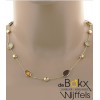 gouden ketting met rookkwarts, citrien en amethyst - 55730 gouden ketting met rookkwarts, citrien en amethyst - 55730