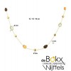 gouden ketting met rookkwarts, citrien en amethyst - 55730 gouden ketting met rookkwarts, citrien en amethyst - 55730