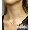Geel gouden ketting met ovaal plaatje - 56812 Geel gouden ketting met ovaal plaatje - 56812