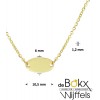 Geel gouden ketting met ovaal plaatje - 56812 Geel gouden ketting met ovaal plaatje - 56812