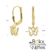 Gouden oorhangers met een vlinder - 56909 Gouden oorhangers met een vlinder - 56909