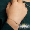 Gouden bedel armband met hartjes 11 - 13cm - 57119 Gouden bedel armband met hartjes 11 - 13cm - 57119