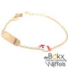 Eenhoorn baby armbandje met graveer plaatje - 57561 Eenhoorn baby armbandje met graveer plaatje - 57561
