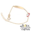 Eenhoorn baby armbandje met graveer plaatje - 57561 Eenhoorn baby armbandje met graveer plaatje - 57561